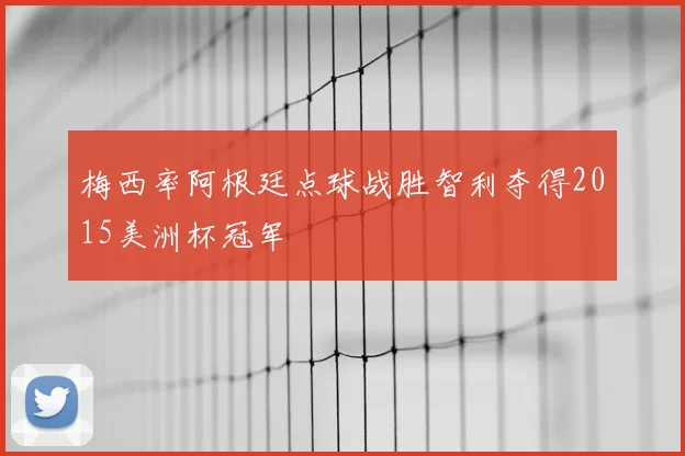 梅西率阿根廷点球战胜智利夺得2015美洲杯冠军